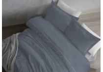 Постельное белье ранфорс Delux Turkiz - Kalamaki Grey (Turkey), евро